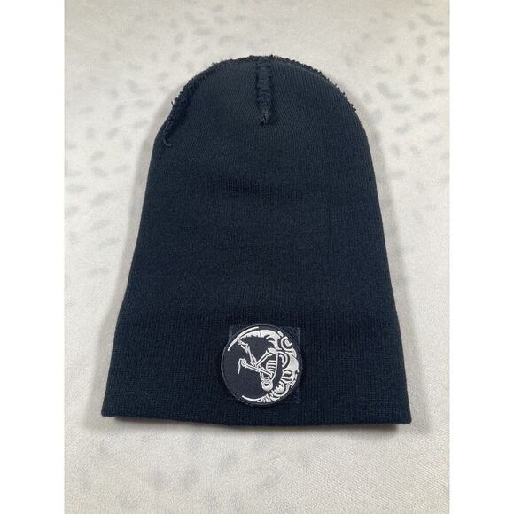 GIOCO by Zitelle Basic Black Customizable Beanie Hat Moon Skeleton Patch - Picture 4 of 9